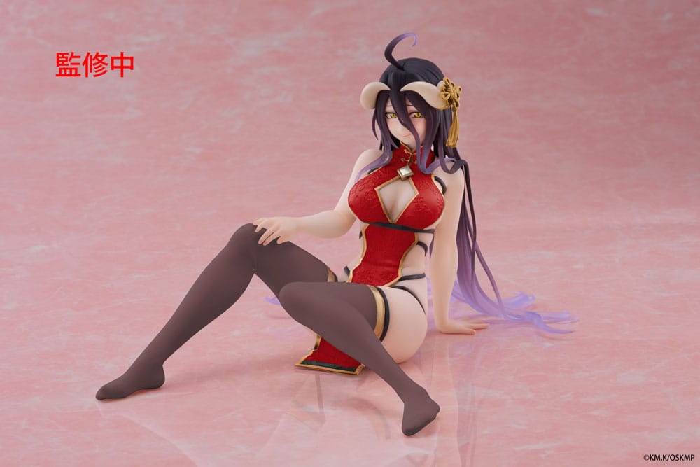 Overlord Estatua PVC Desktop Cute Figure Albedo Chinese Dress Ver. Renewal 13 cm Frikytopia