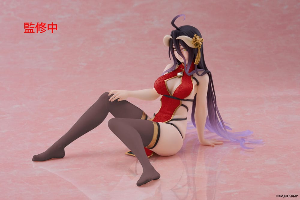 Overlord Estatua PVC Desktop Cute Figure Albedo Chinese Dress Ver. Renewal 13 cm