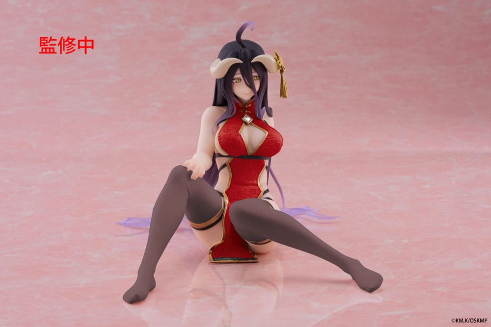 Overlord Estatua PVC Desktop Cute Figure Albedo Chinese Dress Ver. Renewal 13 cm