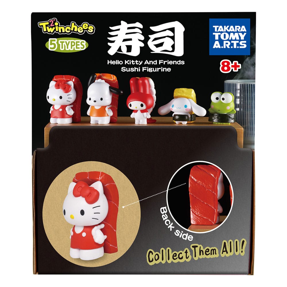 Sanrio Minifiguras Twinchees Hello Kitty & Friends Sushi Kawai 5 cm Expositor (24) Frikytopia