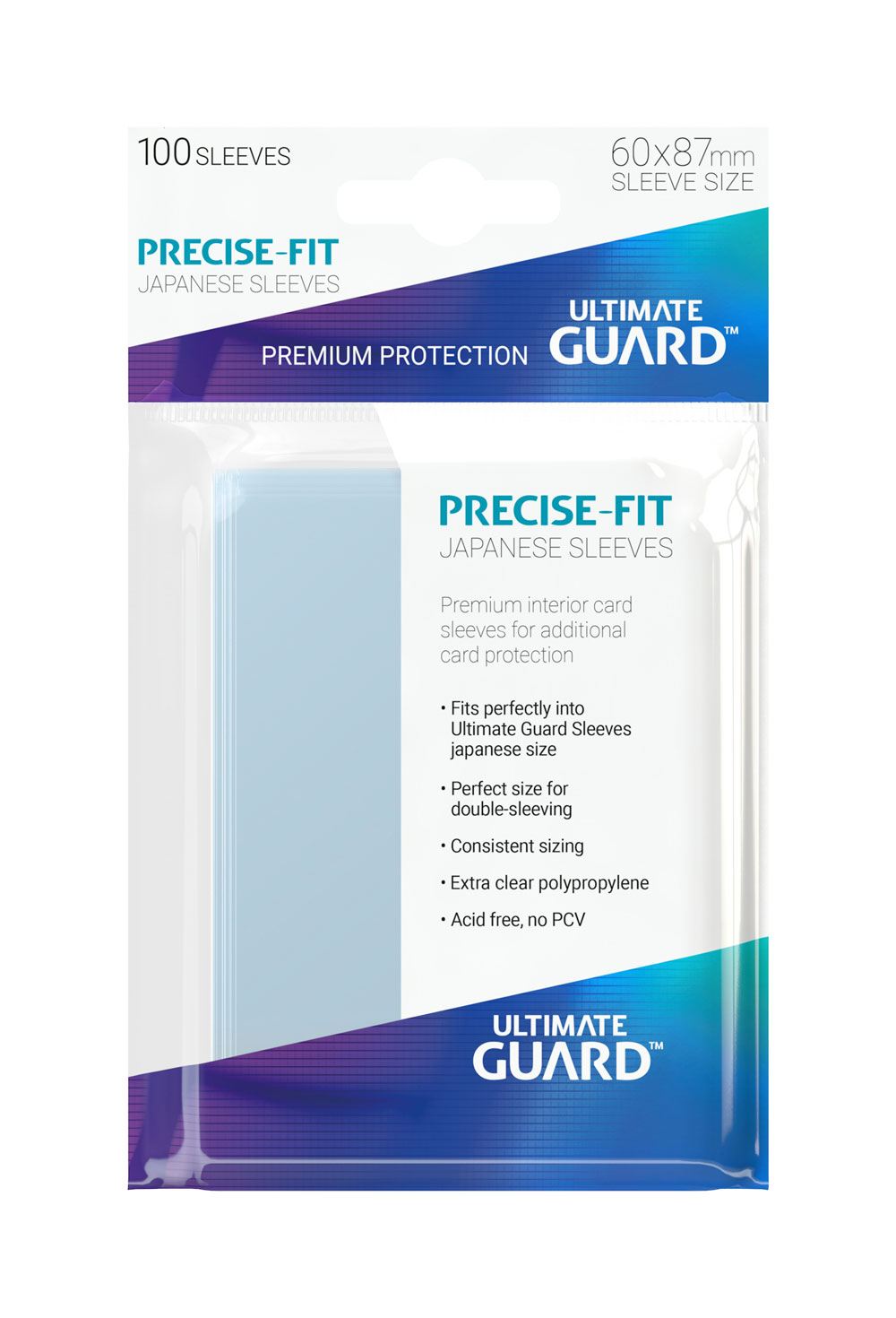 Ultimate Guard Precise-Fit Sleeves Fundas de Cartas Tamaño Japonés Transparente (100) Frikytopia