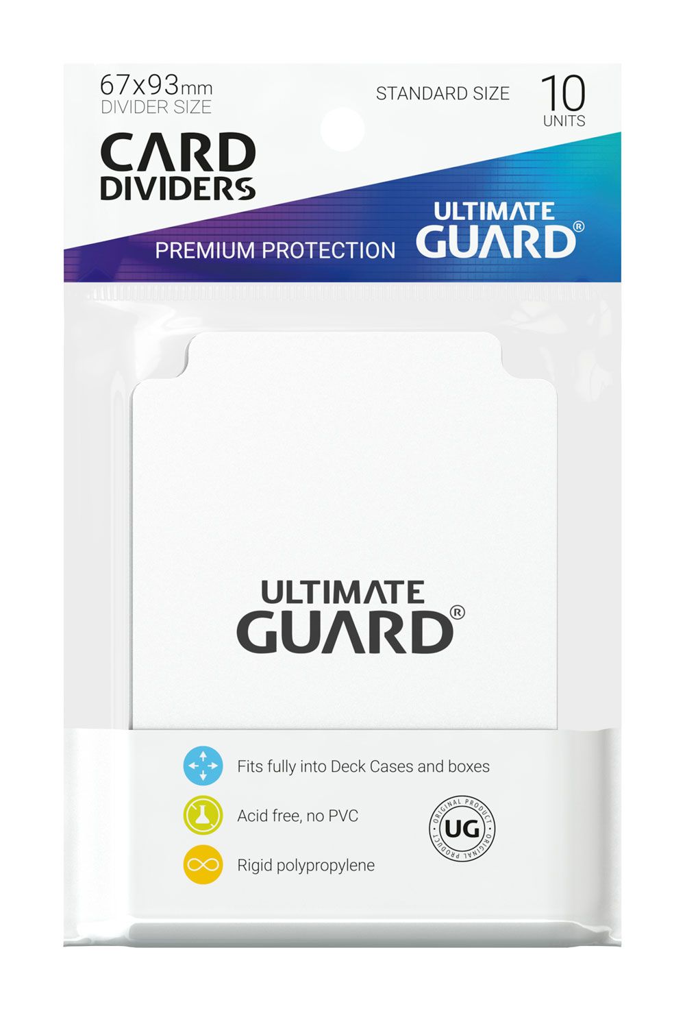 Ultimate Guard Card Dividers Tarjetas Separadoras para Cartas Tamaño Estándar Blanco (10)