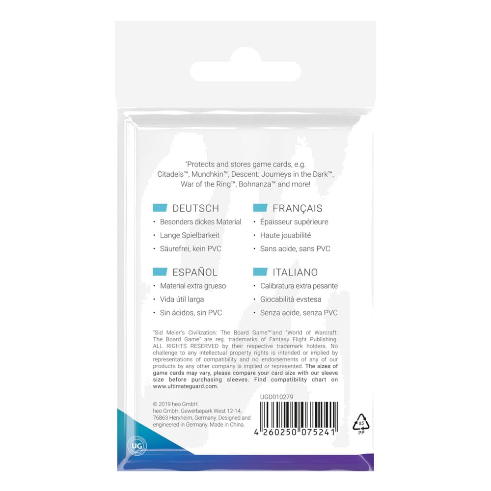 Ultimate Guard Premium Soft Sleeves Fundas de Cartas del Juego de Mesa Standard American (60)