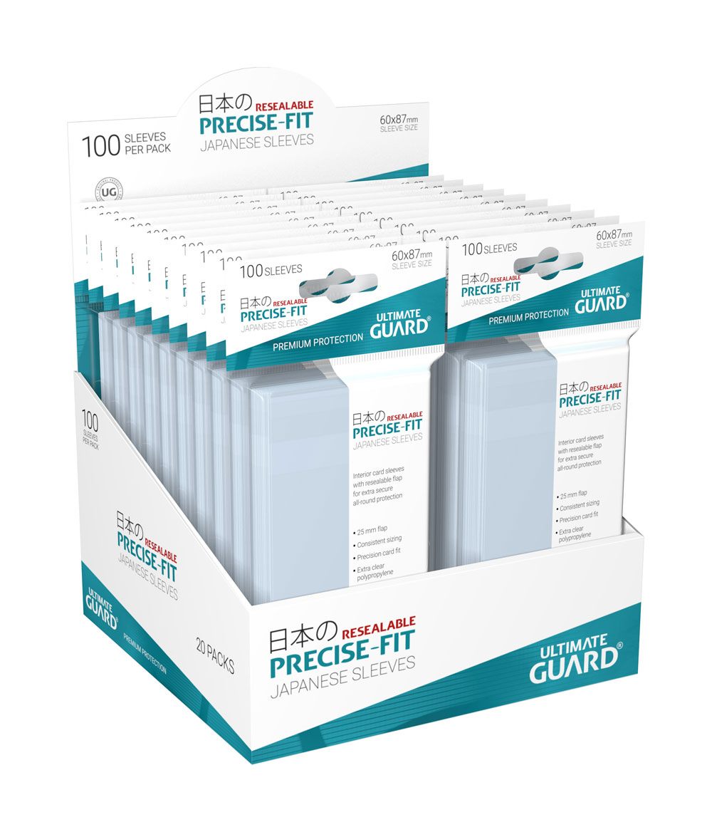 Ultimate Guard Precise-Fit Sleeves Fundas con cierre reutilizable Tamaño Japonés Transparente (100)