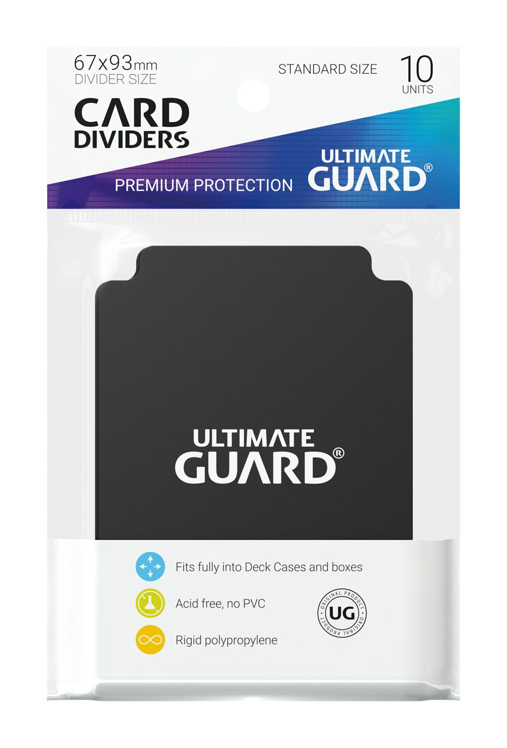 Ultimate Guard Card Dividers Tarjetas Separadoras para Cartas Tamaño Estándar Negro (10)