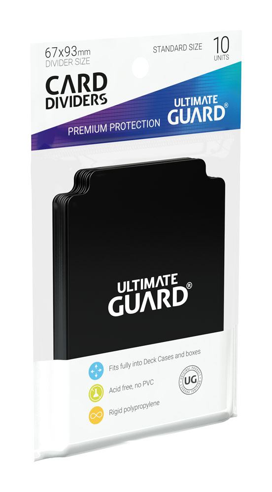 Ultimate Guard Card Dividers Tarjetas Separadoras para Cartas Tamaño Estándar Negro (10)