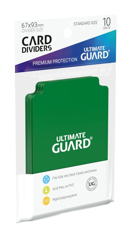 Ultimate Guard Card Dividers Tarjetas Separadoras para Cartas Tamaño Estándar Verde (10)