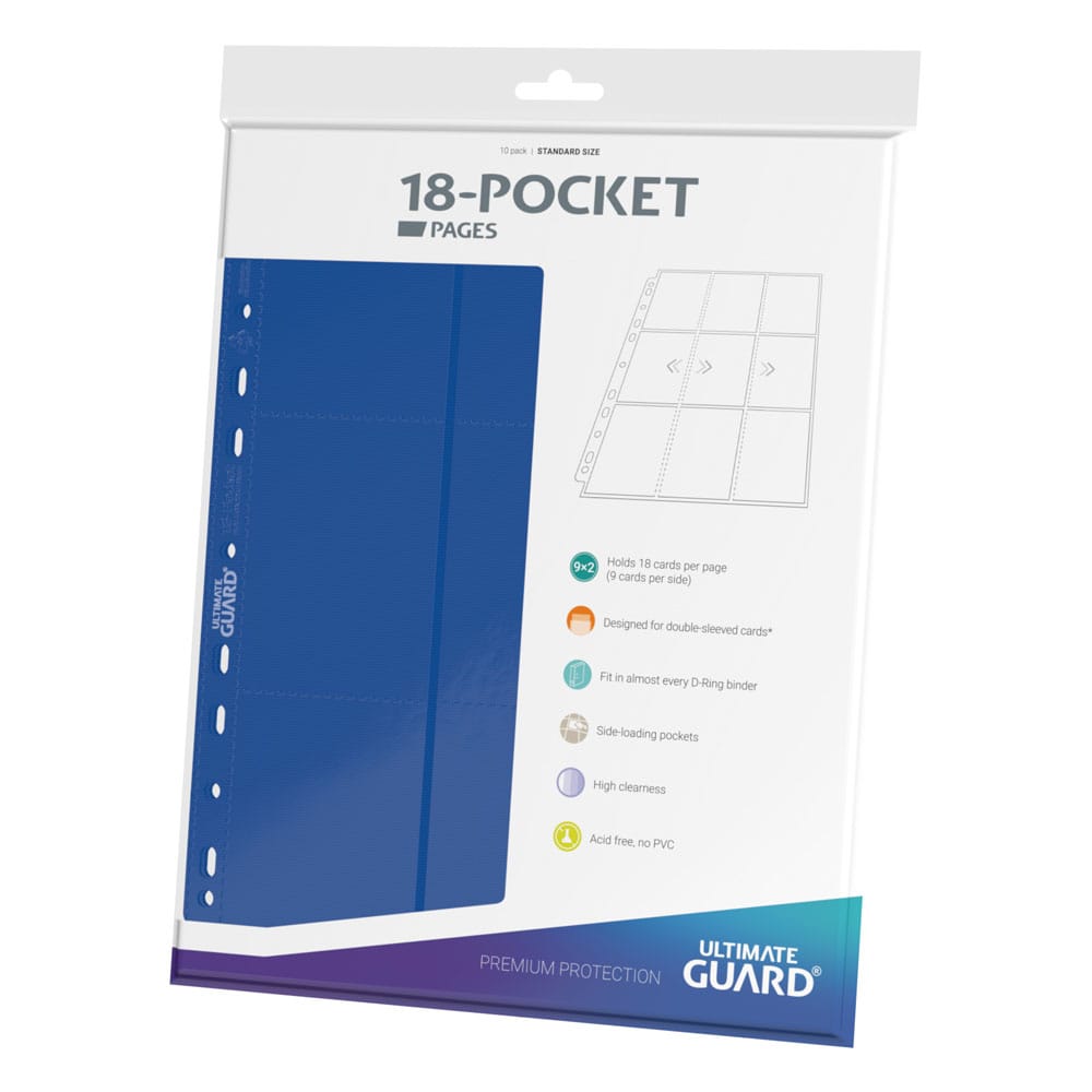 Ultimate Guard 18-Pocket Pages Side-Loading Azul (10) Frikytopia