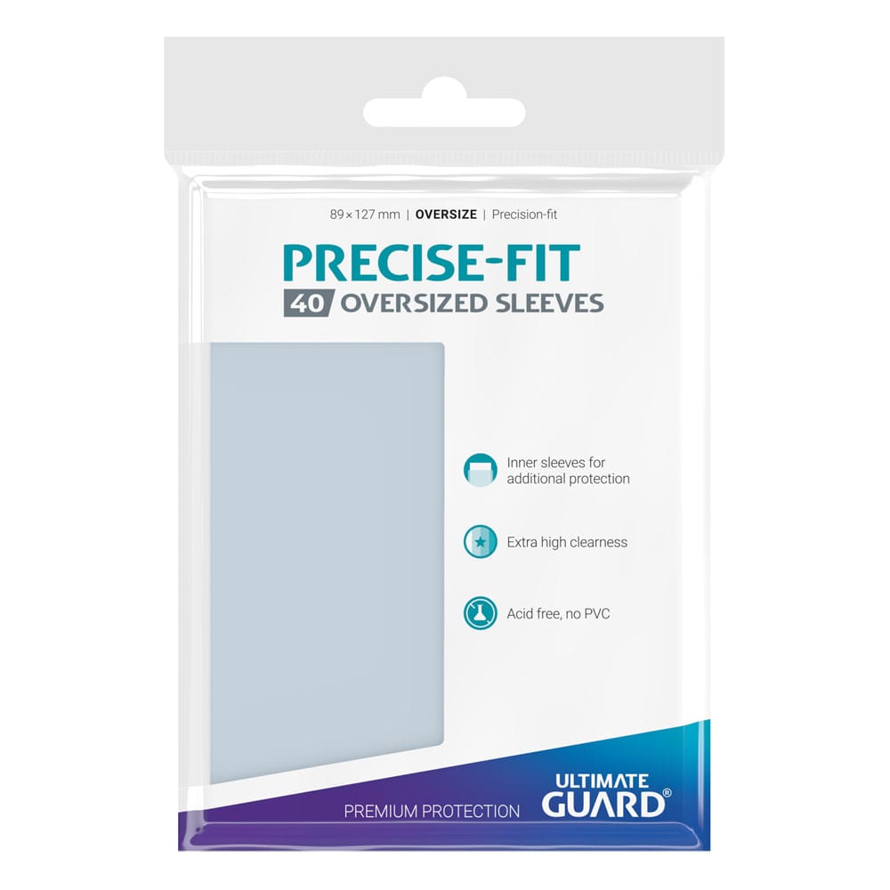 Ultimate Guard Precise-Fit Sleeves Fundas de Cartas Tamaño Oversized Transparente (40)