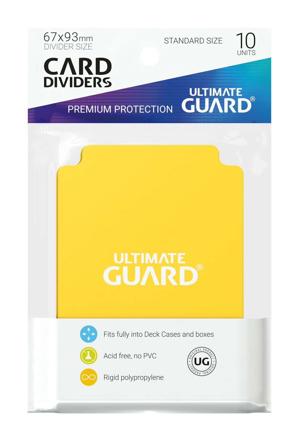 Ultimate Guard Card Dividers Tarjetas Separadoras para Cartas Tamaño Estándar Amarillo (10)