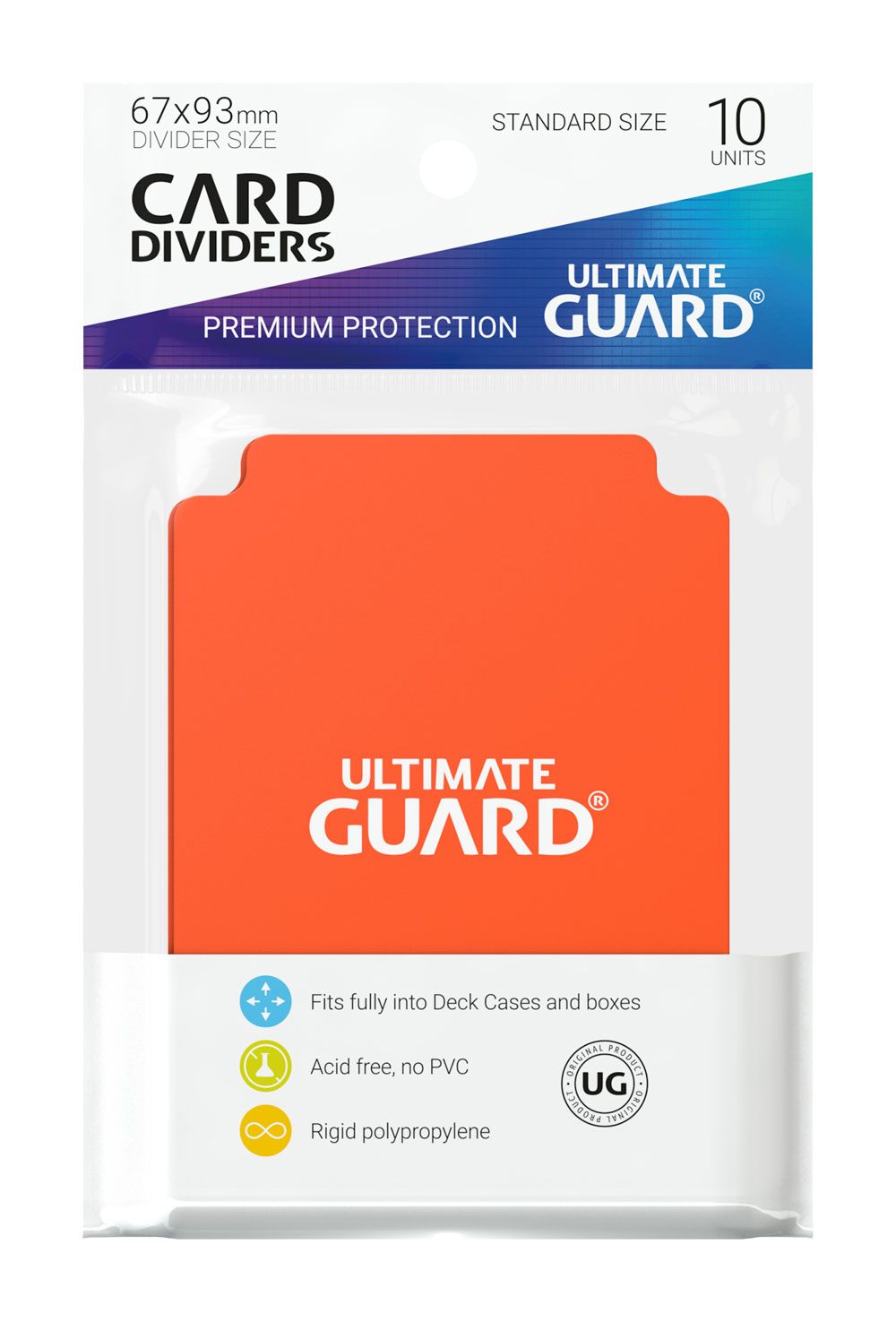 Ultimate Guard Card Dividers Tarjetas Separadoras para Cartas Tamaño Estándar Naranja (10)