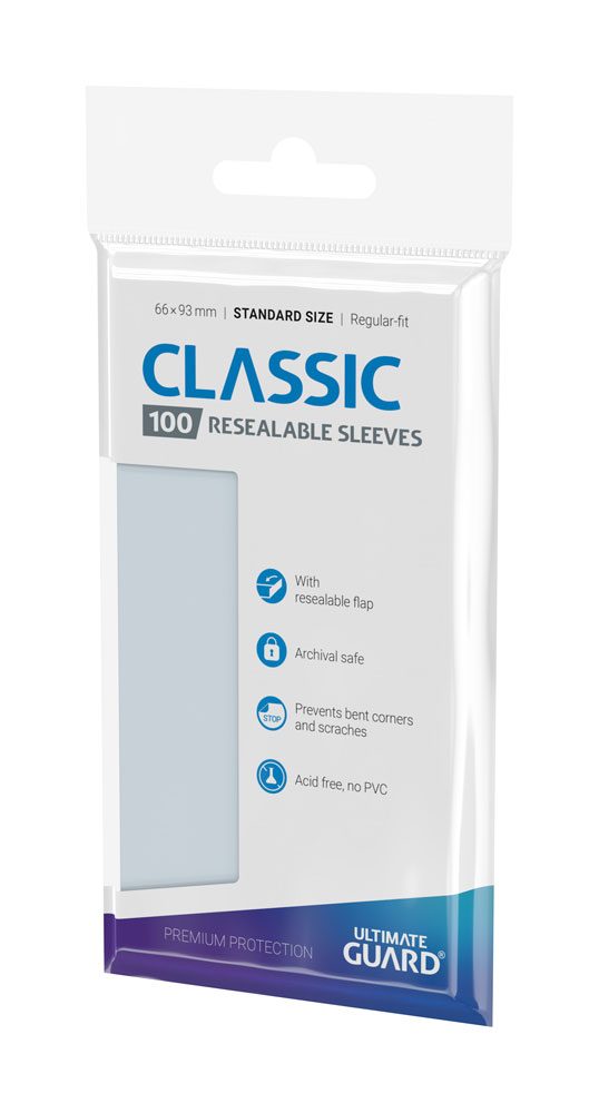 Ultimate Guard Classic Sleeves Fundas con cierre reutilizable Tamaño Estándar Transparente (100)