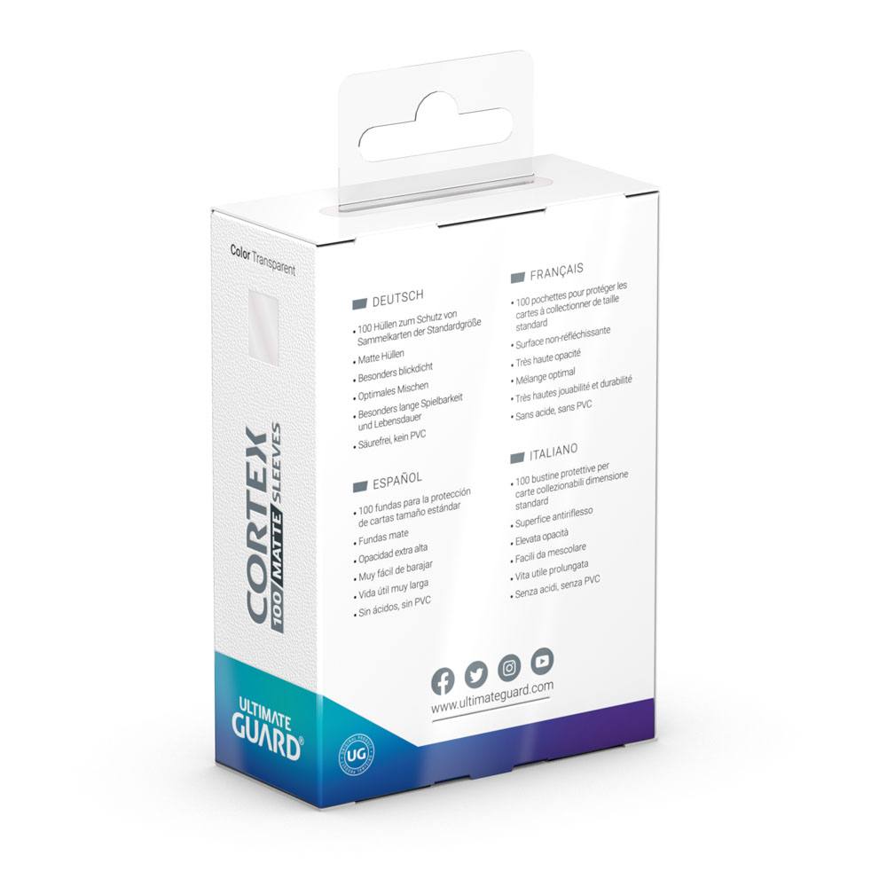 Ultimate Guard Cortex Sleeves Tamaño Estándar Transparente Mate (100)