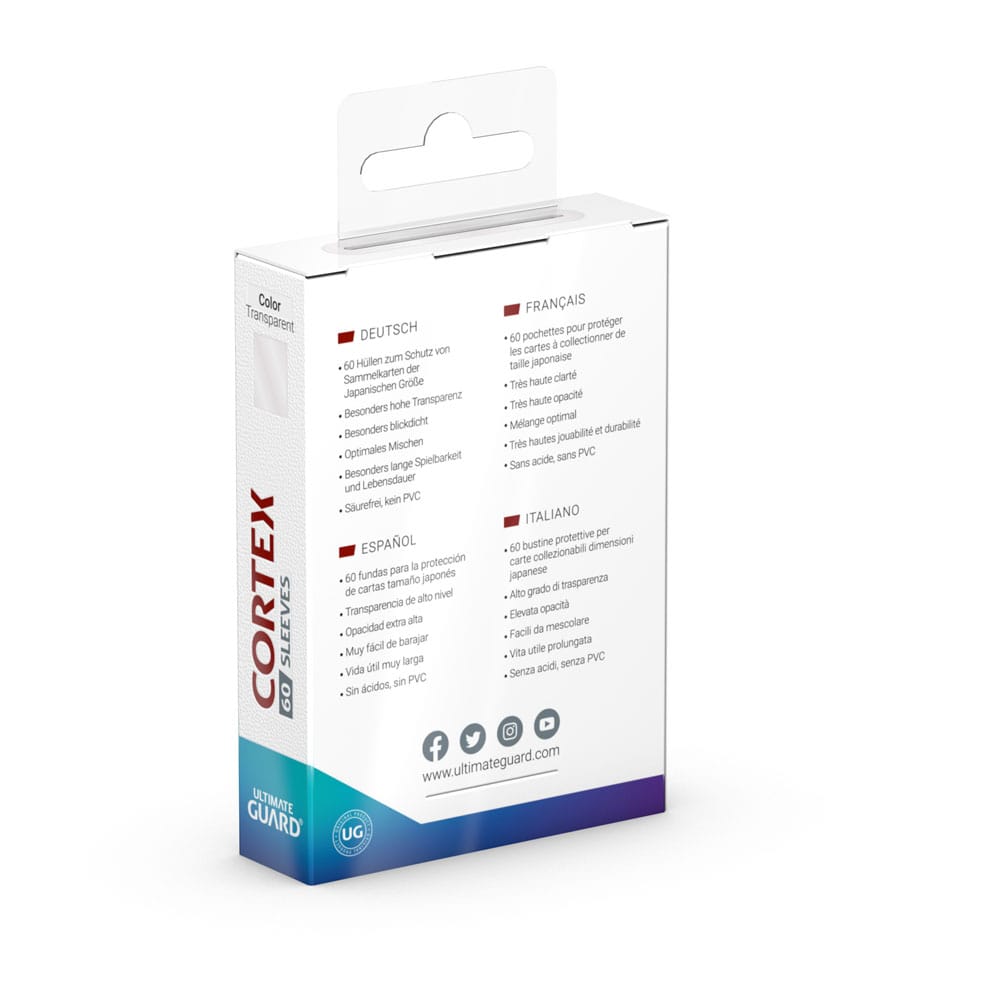 Ultimate Guard Cortex Sleeves Tamaño Japonés Transparente (60)