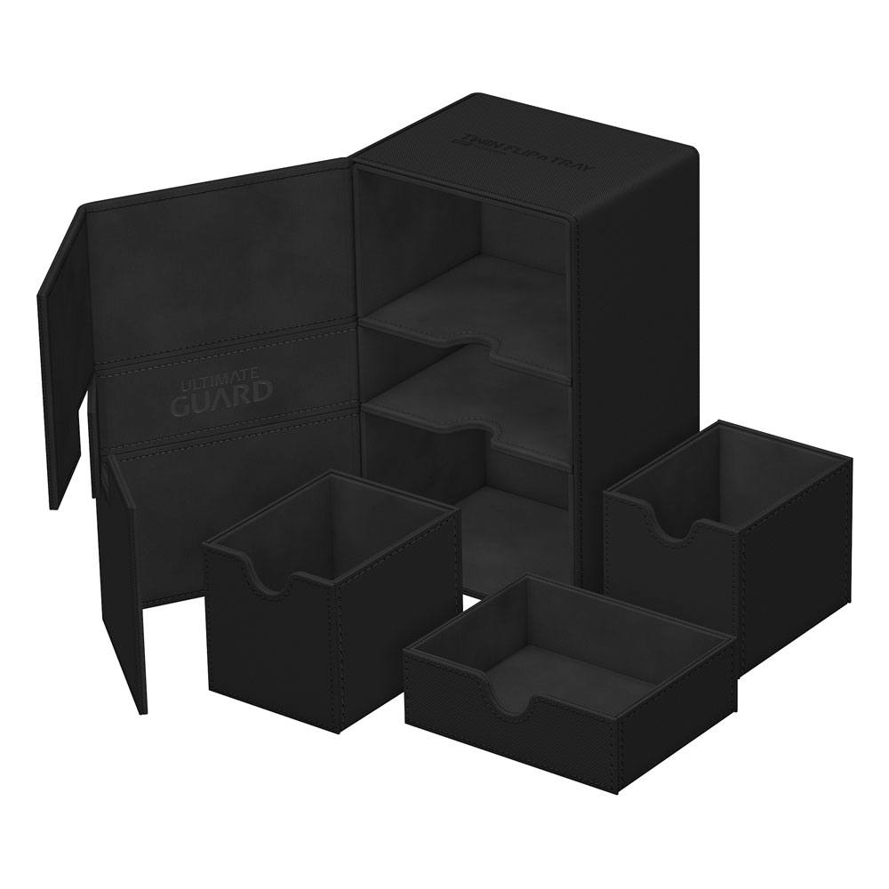 Ultimate Guard Twin Flip`n`Tray 160+ XenoSkin Monocolor Negro Frikytopia