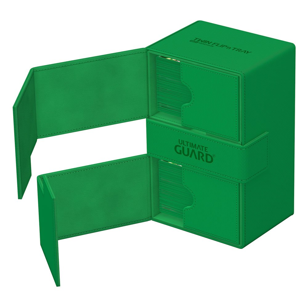 Ultimate Guard Twin Flip`n`Tray 160+ XenoSkin Monocolor Verde
