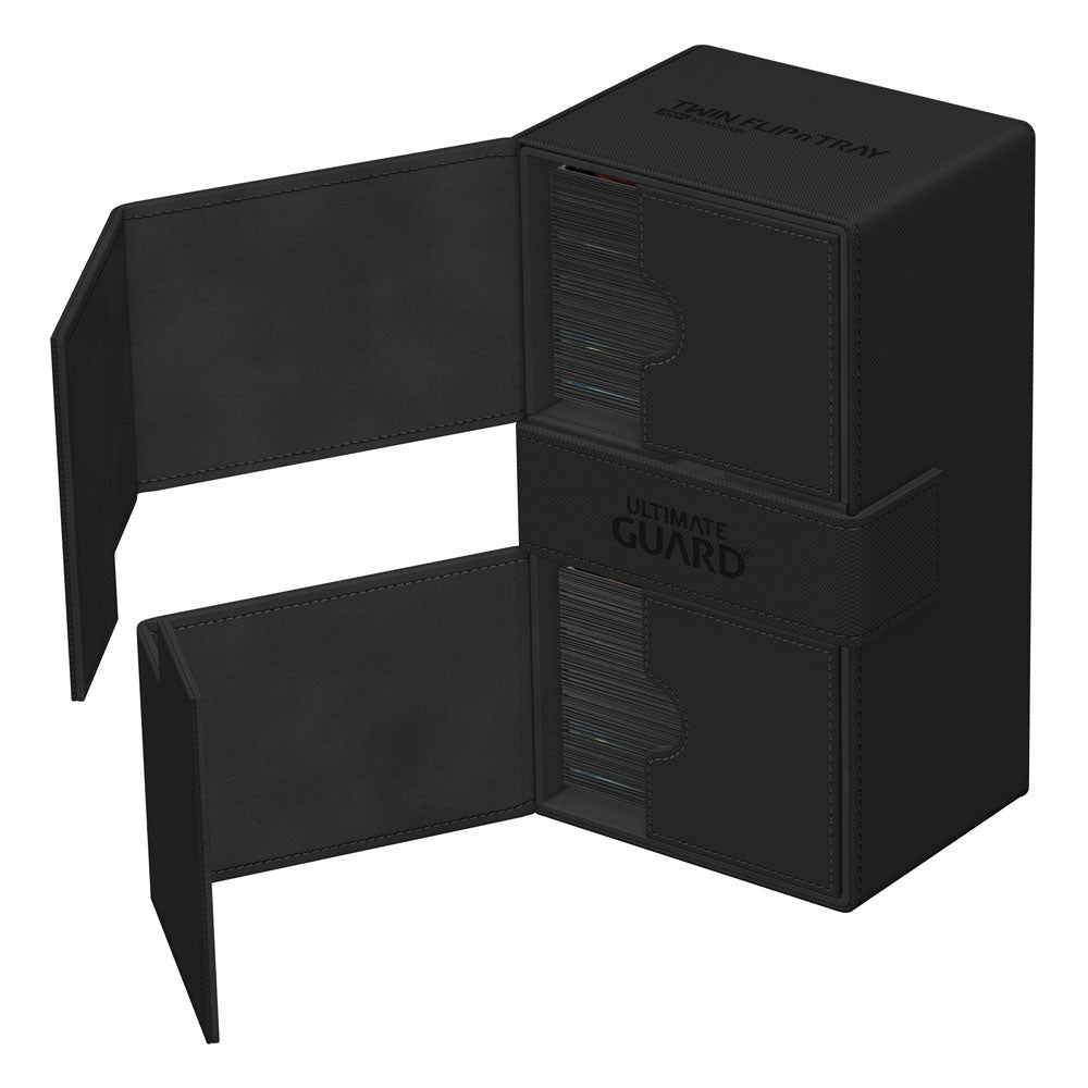 Ultimate Guard Twin Flip`n`Tray 200+ XenoSkin Monocolor Negro