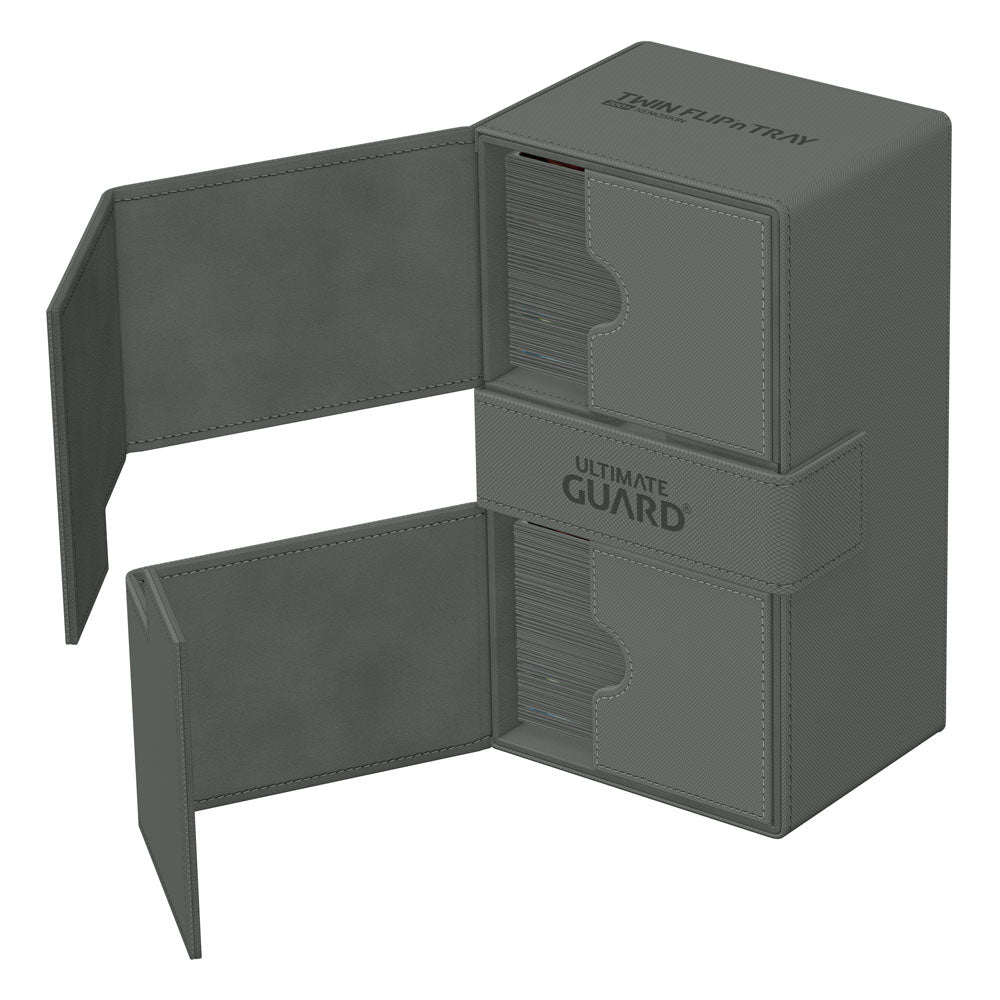 Ultimate Guard Twin Flip`n`Tray 200+ XenoSkin Monocolor Gris