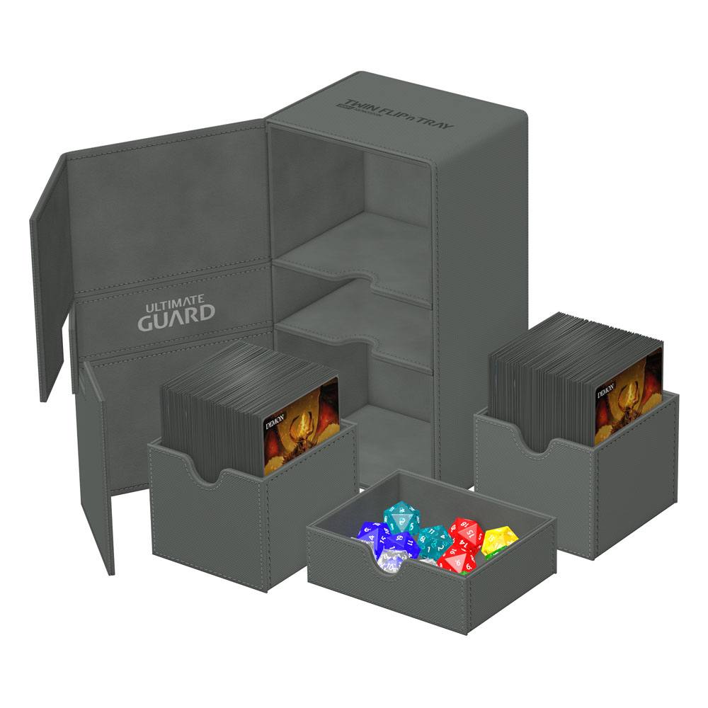 Ultimate Guard Twin Flip`n`Tray 200+ XenoSkin Monocolor Gris