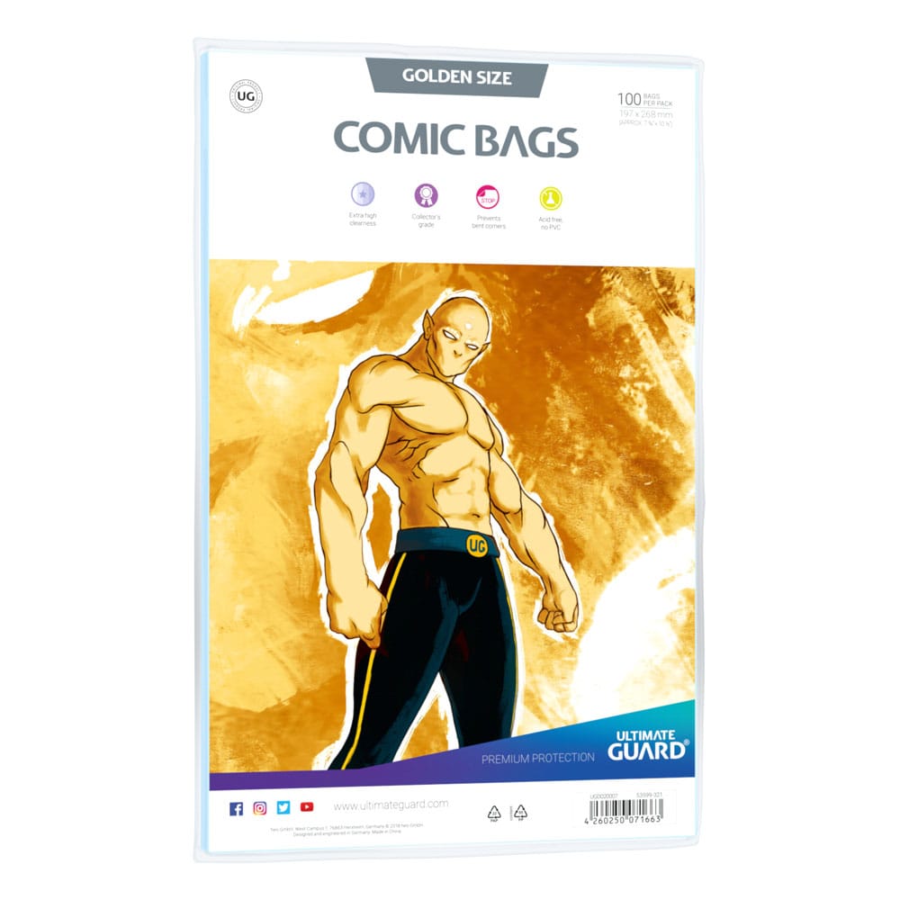 Ultimate Guard Comic Bags Bolsas de Comics Golden Size (100) Frikytopia