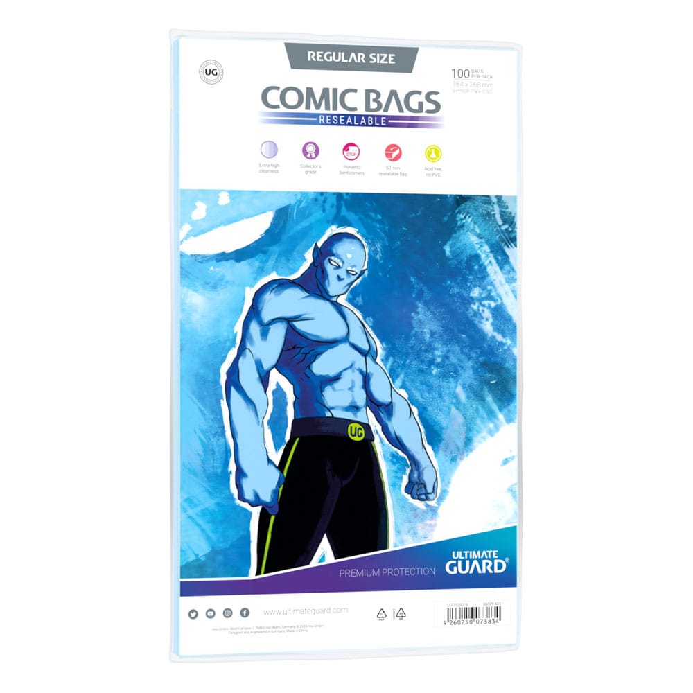 Ultimate Guard Comic Bags Bolsas con cierre reutilizable de Comics Regular Size (100)