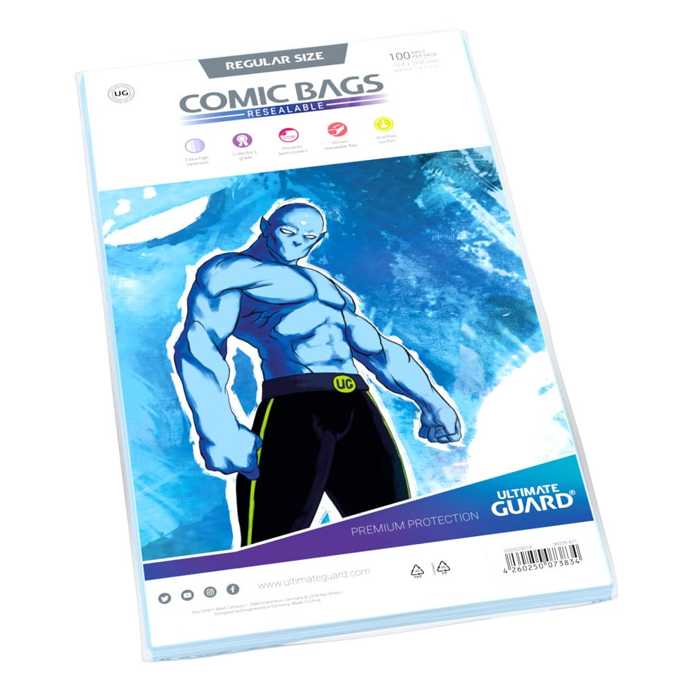 Ultimate Guard Comic Bags Bolsas con cierre reutilizable de Comics Regular Size (100)