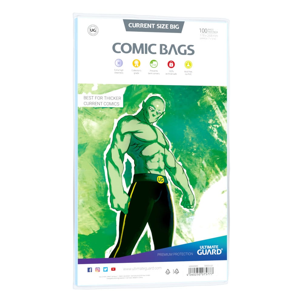 Ultimate Guard Comic Bags BIG Bolsas de Comics Current Size (100) Frikytopia