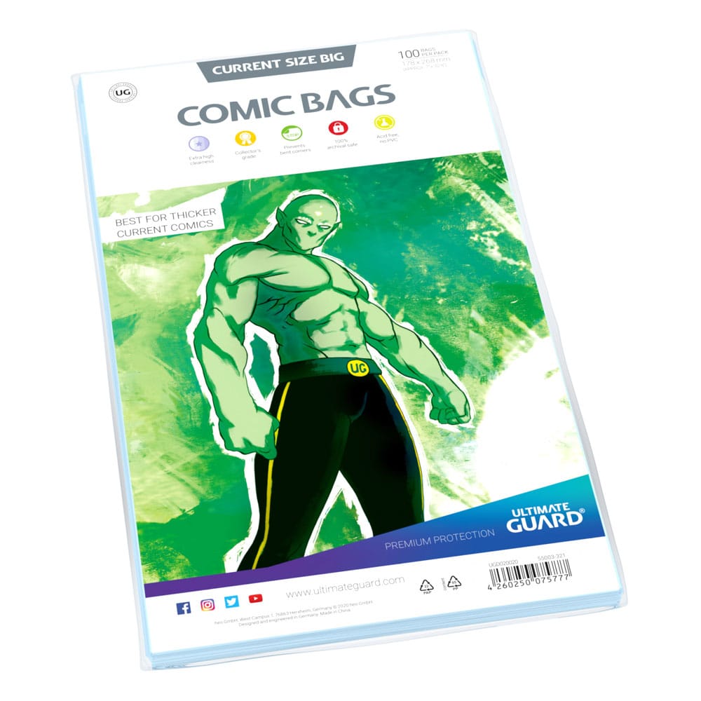 Ultimate Guard Comic Bags BIG Bolsas de Comics Current Size (100)