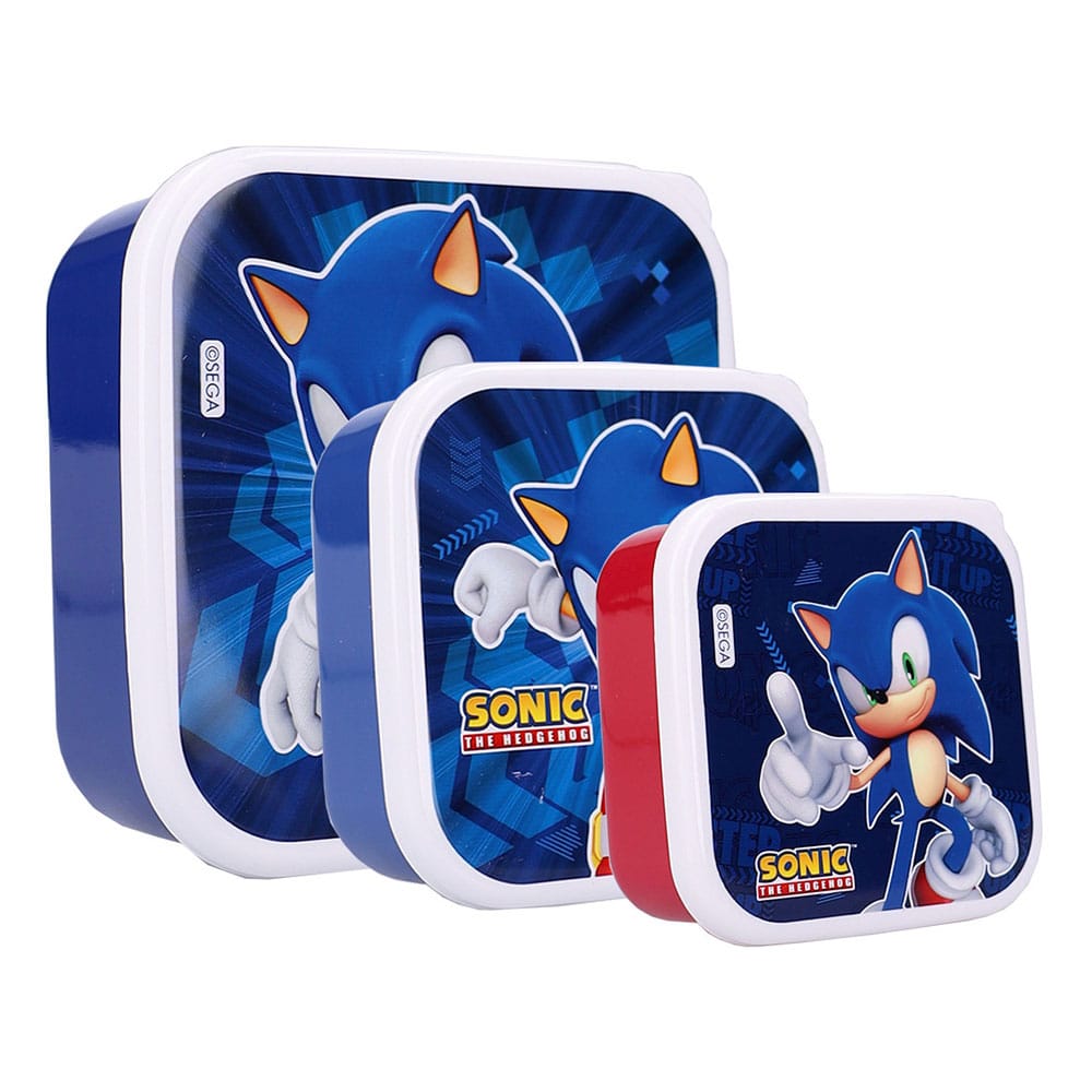 Sonic the Hedgehog Pack de 3 Fiambreras Sonic Fresh Bites Frikytopia