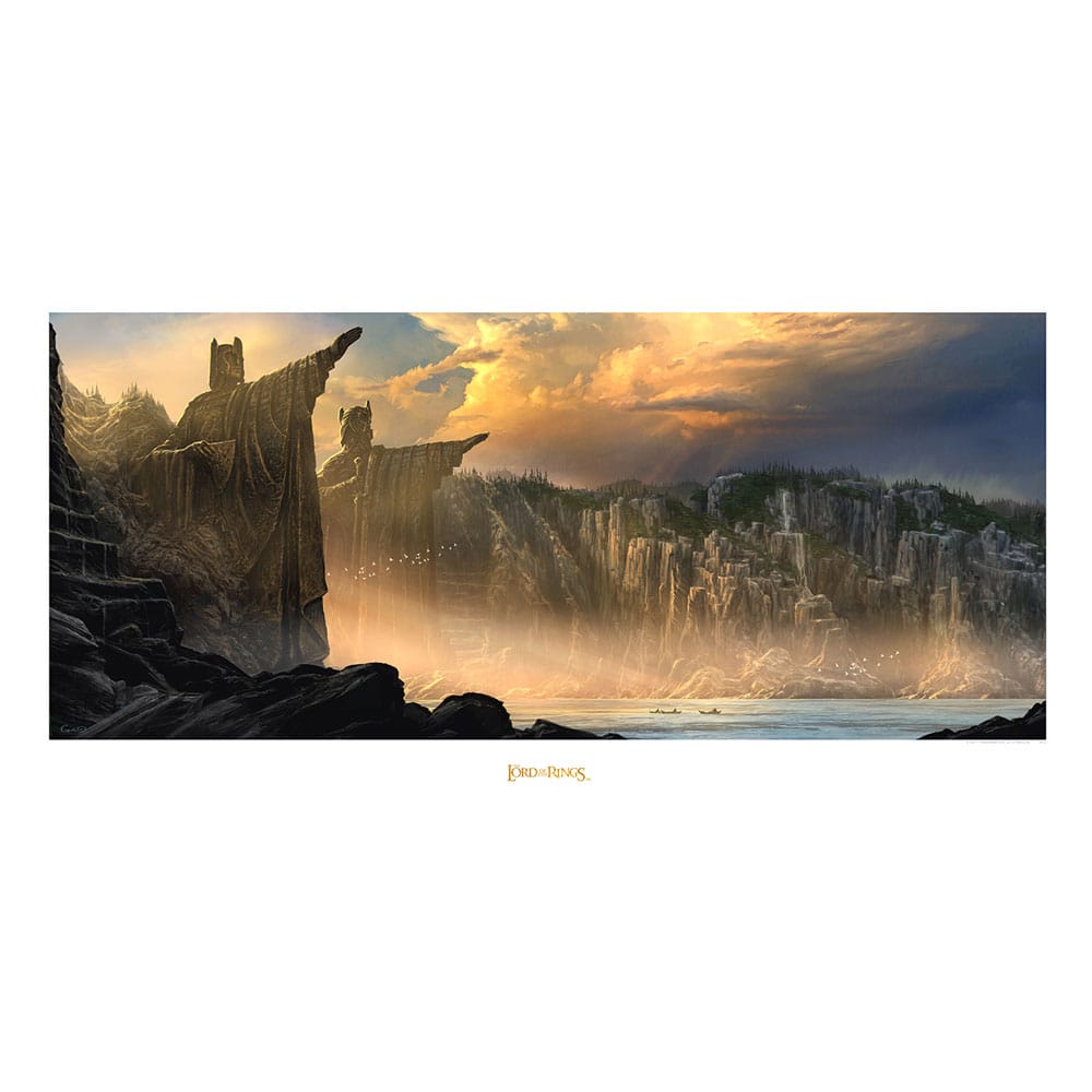 El Señor de los Anillos Litografia The Argonath - Pillars of the Kings 59 x 30 cm Frikytopia