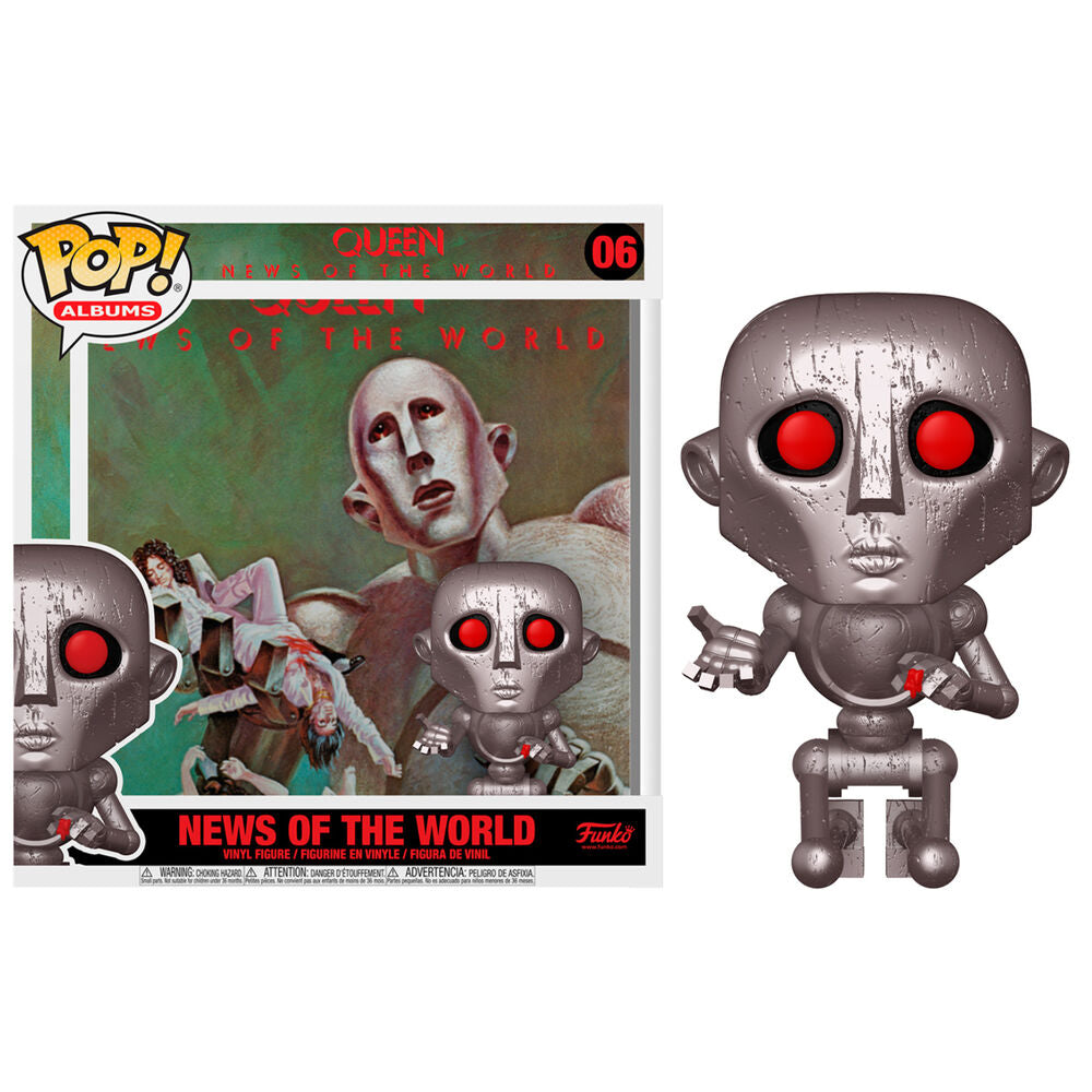 Figura POP Queen News of the World with Album Case Frikytopia