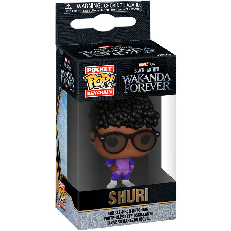 Llavero Pocket POP Marvel Black Panther Wakanda Forever Shuri Frikytopia
