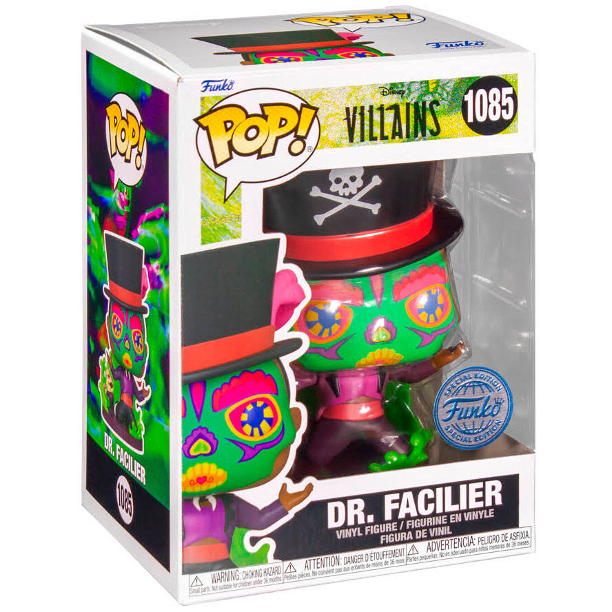Funko pop disney villanos tiana y el sapo sugar skull facilier base es