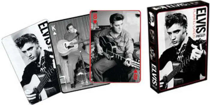 ELVIS PLAYING Cartas -B&W-