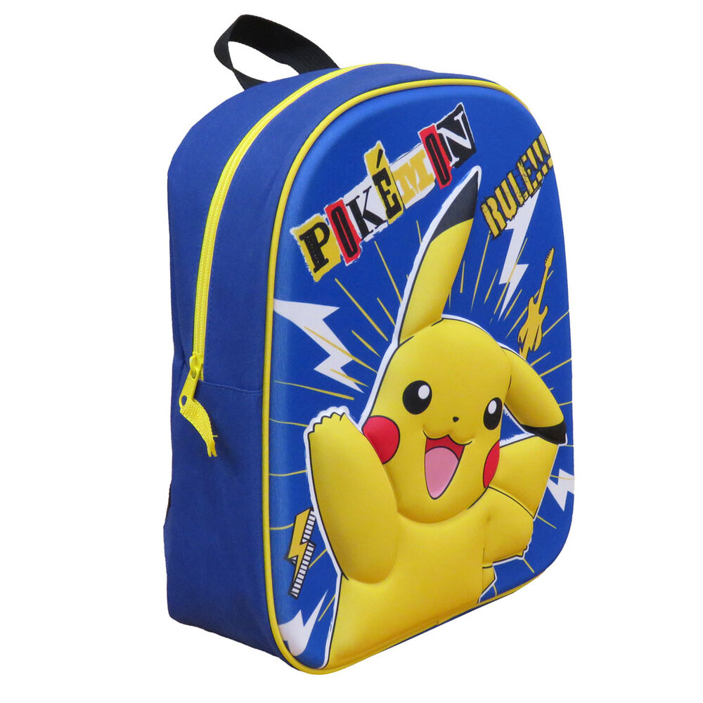Mochila 3D Pikachu Pokemon 30cm Frikytopia