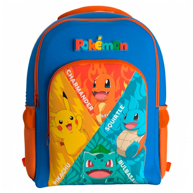 Mochila Starters Pokemon 43cm adaptable Frikytopia