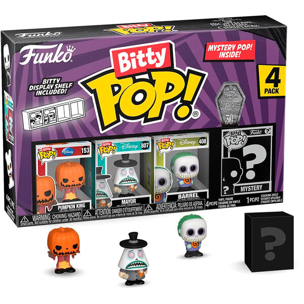 Blister 4 figuras Bitty POP Disney Pesadilla Antes de Navidad Pumpkin