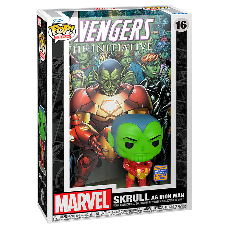 Figura POP Album Marvel Los Vengadores Avengers Skrull as Iron Man Exclu Frikytopia