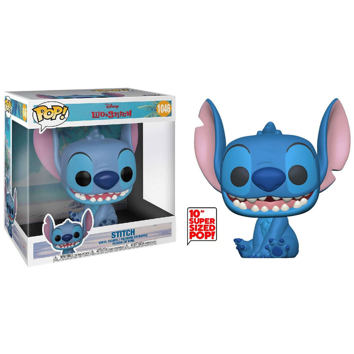 Funko pop jumbo disney lilo & stitch stitch sentado 10 pulgadas 55618