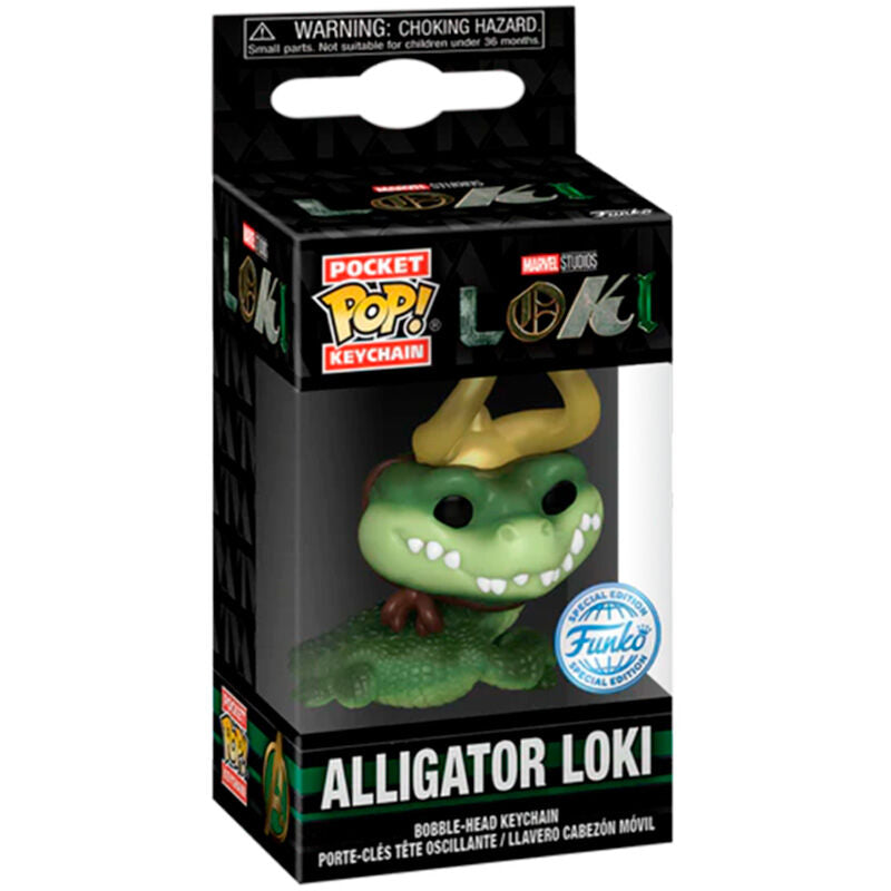 Llavero Pocket POP Marvel Loki Alligator Loki Frikytopia