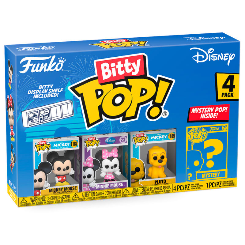 Blister 4 figuras Bitty POP Disney Mickey Frikytopia