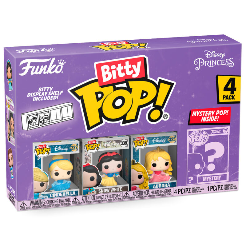 Blister 4 figuras Bitty POP Disney Princesas Cenicienta Frikytopia
