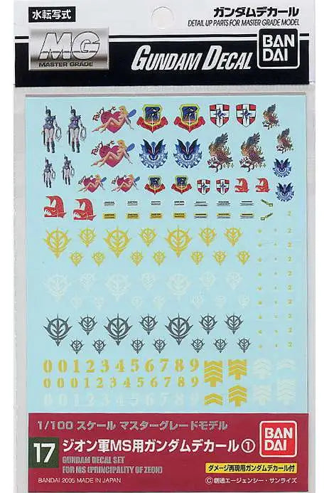 GUNDAM DECAL MG MULTI ZEON Frikytopia