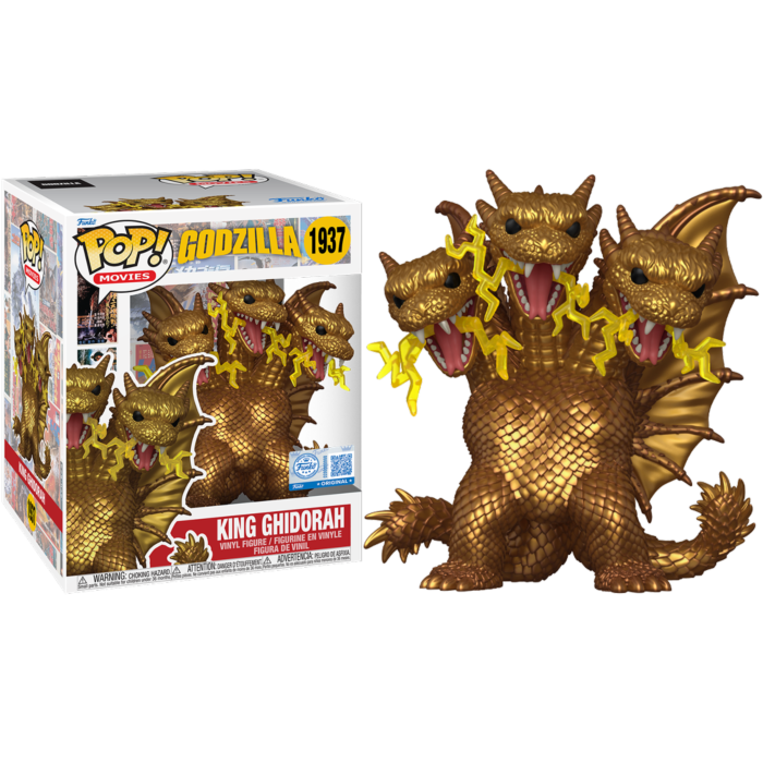 *heo Exclusive Edition* Godzilla Super Sized POP! Movies Vinyl Figura King Ghidora (Electric) 15 cm
