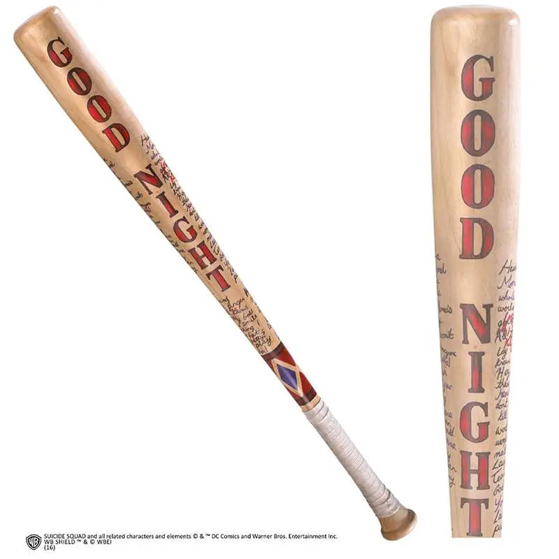 Réplica the noble collection escuadrón suicida bate de beisbol de harley quinn good night 80 cm
