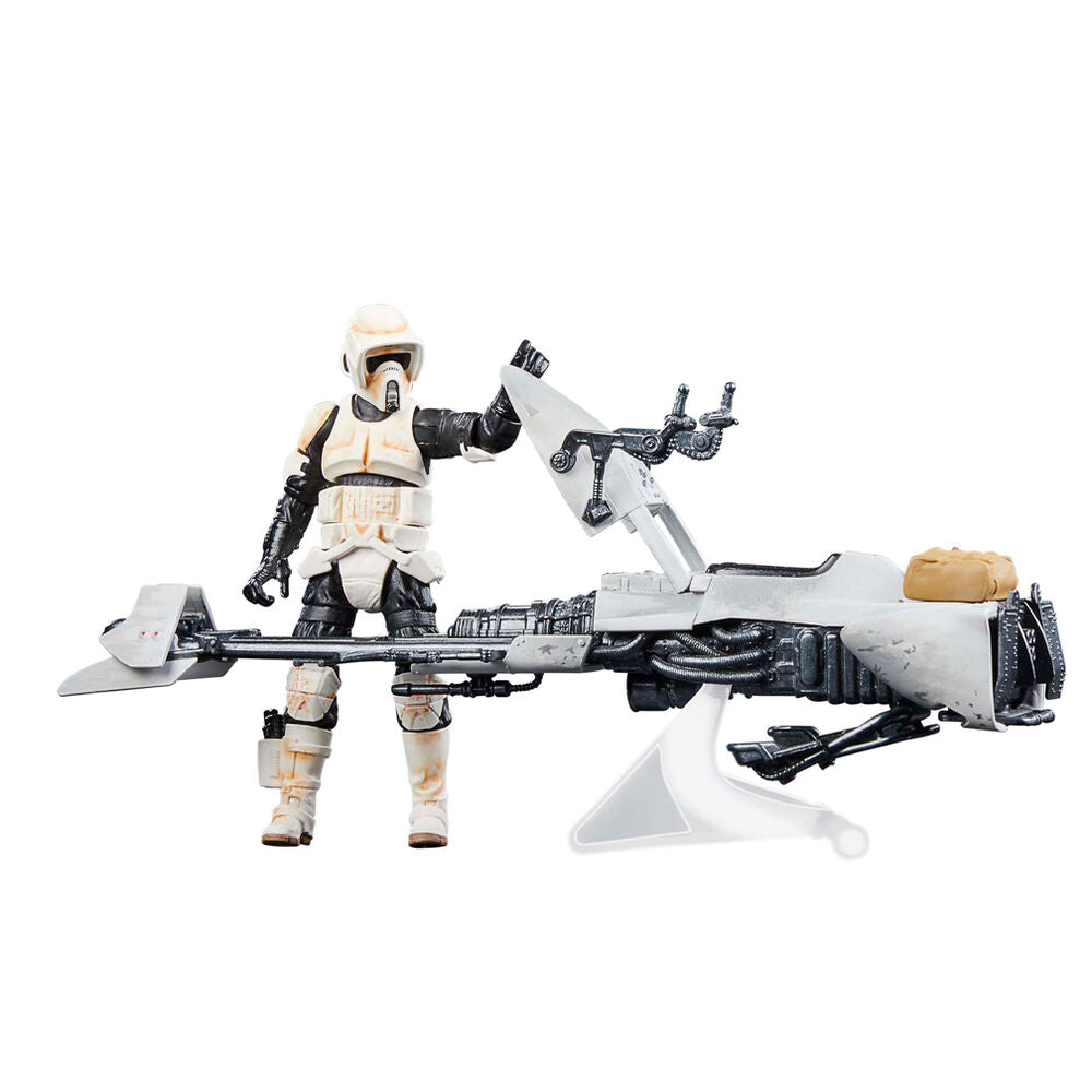 Figura Speeder Bike Scout Trooper & Grogu the Mandalorian Star Wars 9cm Frikytopia