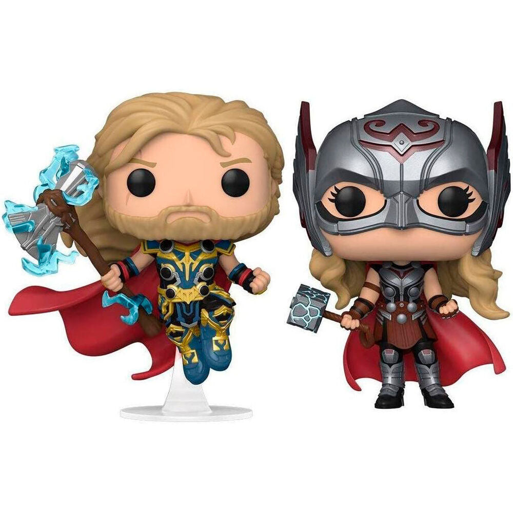 Blister 2 figuras POP Marvel Thor Love and Thunder Thor & Mighty Thor Ex
