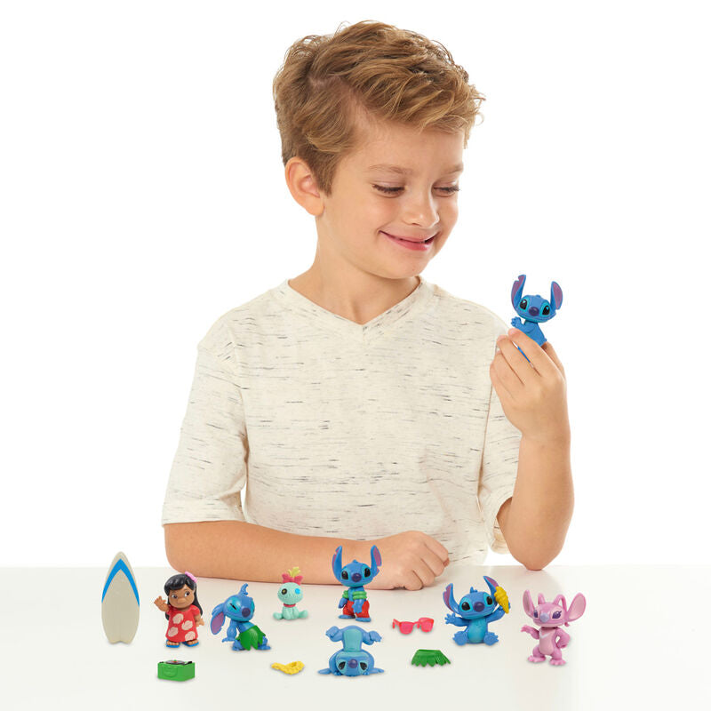 Lilo & Stitch Pack de 8 Minifiguras Stitch Deluxe Figure Set 7 cm