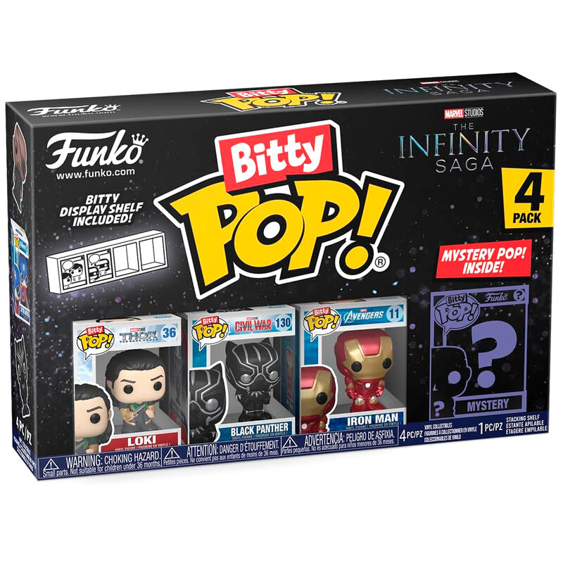 Blister 4 figuras Bitty POP Marvel The Infinity Saga Loki Frikytopia