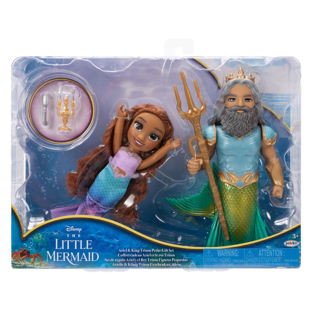 Muñeca Ariel + Triton La Sirenita Disney 15cm Frikytopia